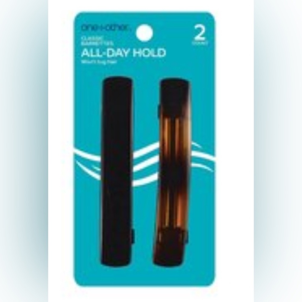 one+other All Day Hold Classic Barrettes, 2/Pack